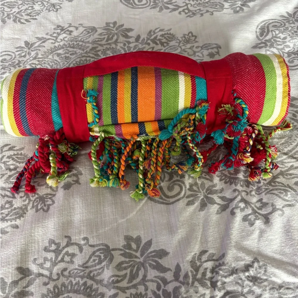 Colorful Striped Woven beach blanket